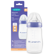 Biberon verre 240ml et tétine natural wave M - LANSINOH