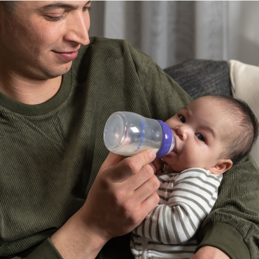 Biberon verre 240ml et tétine natural wave M - LANSINOH