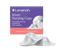 Coupelles d'allaitement en argent LANSINOH