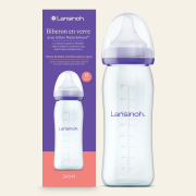 Biberon en verre 240 mL et tétine NaturalWave® Lansinoh taille M