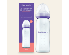 Biberon en verre 240 mL et tétine NaturalWave® Lansinoh taille M
