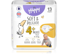 Couches Happy Maxi Plus taille 4+ (9-15 kg)