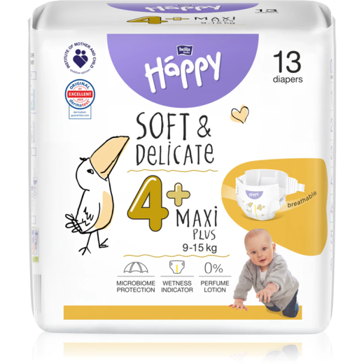 Couches Happy Maxi Plus taille 4+ (9-15 kg)