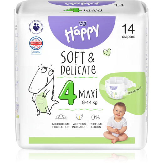 Couches Happy Maxi taille 4 (8-14 kg)