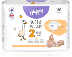 Couches Happy Mini taille 2 (3-6 kg)