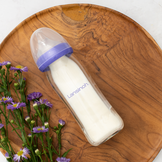 Pot de conservation en verre avec tétine NaturalWave® Lansinoh taille M