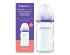 Pot de conservation en verre avec tétine NaturalWave® Lansinoh taille S