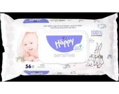 Lingettes Happy Sensitive Bébé x52