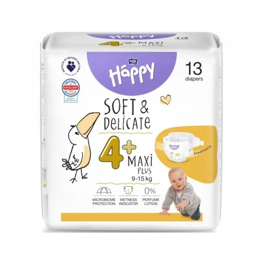 Couches Happy Maxi plus T4+ 9-15KG x13