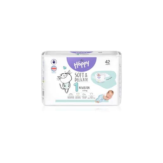 Couches Happy Newborn T1 2-5 Kg x42
