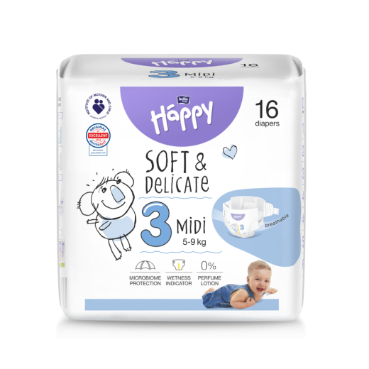 Couches Happy Midi T3 5-9 Kg  x16