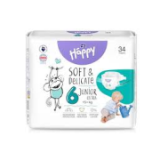 Couches Happy Junior Extra T6 15+ Kg x34